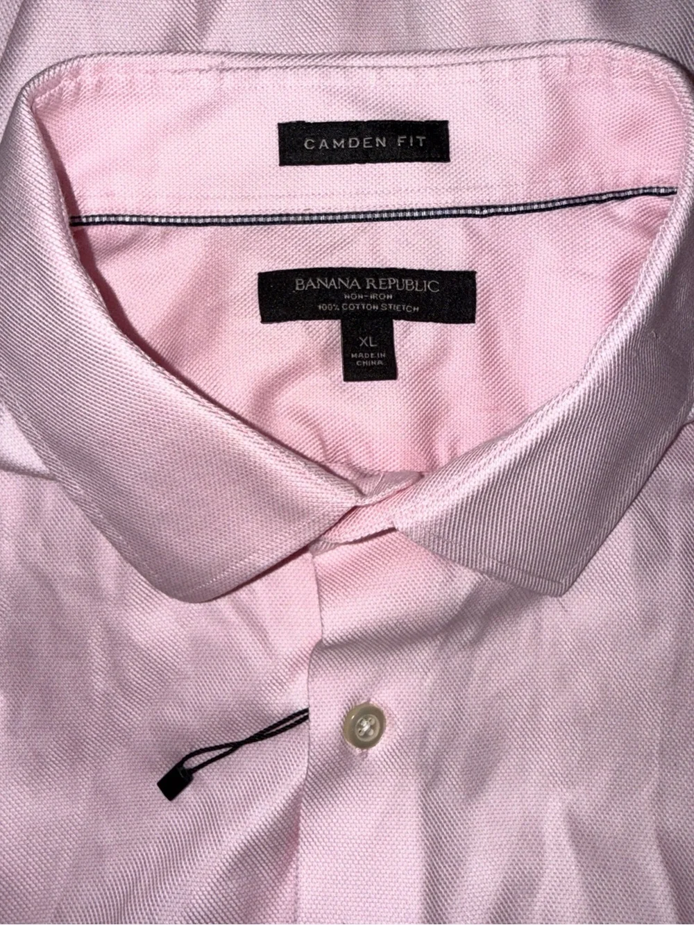Banana Republic Men’s Light Pink Camden Fit 100% Cotton Dress Shirt